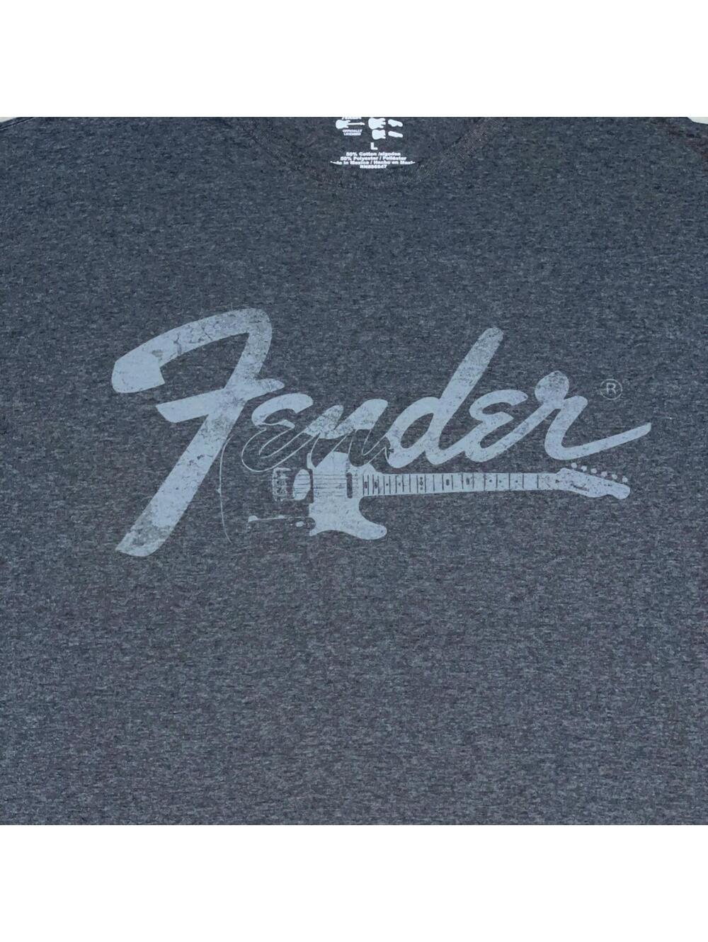 Men’s Grey Fender Guitar Vintage Look T shirt  Size Large NWOT - Picture 2 of 8